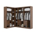 Ver imagem 3 de Guarda-Roupa Casal de Canto em L Branco Selene 166/240Cm MDP Tx SEL05 -MENU