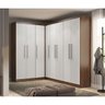 Guarda-Roupa Casal de Canto em L Branco Selene 166/240Cm MDP Tx SEL05 -MENU - 1