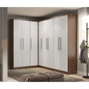 Ver imagem 1 de Guarda-Roupa Casal de Canto em L Branco Selene 166/240Cm MDP Tx SEL05 -MENU