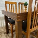 Ver imagem 7 de Conjunto Fixo Colonial Mesa 120x80 com 4 Cadeiras Cor:mel