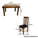 Ver mais imagens de Conjunto Fixo Colonial Mesa 120x80 com 4 Cadeiras Cor:mel