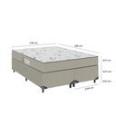 Ver imagem 2 de Cama Box Casal Bipartido + Colchão D33 One Face - Suede Bege