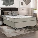 Ver imagem 3 de Cama Box Casal Bipartido + Colchão D33 One Face - Suede Bege