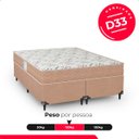 Ver imagem 5 de Cama Box Casal Bipartido + Colchão D33 One Face - Suede Bege