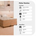 Ver imagem 2 de Cama Box Casal Bipartido + Colchão D33 One Face - Suede Bege