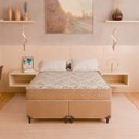 Ver imagem 7 de Cama Box Casal Bipartido + Colchão D33 One Face - Suede Bege