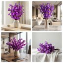 Ver imagem 7 de Kit 18 Flores Artificial Cerejeira Lilás Hastes Longas para Ambientes Refinados