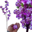 Ver imagem 1 de Kit 18 Flores Artificial Cerejeira Lilás Hastes Longas para Ambientes Refinados