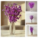 Ver imagem 6 de Kit 18 Flores Artificial Cerejeira Lilás Hastes Longas para Ambientes Refinados