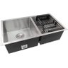Cuba Dupla Quadrada Inox 304 Gourmet 9040 Assimétrica com Acessórios- Ec049 - 2