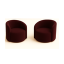 Ver imagem 3 de Conjunto Decorativo 02 Poltronas + Sofá Curvo Orgânico Nature Gaia Suede Bordo - Montanaris Decor