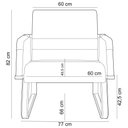 Ver imagem 4 de Cadeira de Escritório Recepção com Braço Fixa Cromada Lev P03 Vinil Branco - Lyam Decor