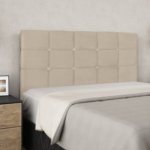 Painel de Cabeceira Jolie 140cm para Quarto Bege - Bela Móveis