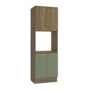 Ver imagem 1 de Kit Forno Torre Quente Cozinha Botanic 70cm 04 Portas M630 Kappesberg - Nogueira/verde Oliva