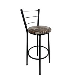 Kit 3 Banqueta Alta Preta Cozinha Gourmet Americana Balcão:marrom Floral - 2