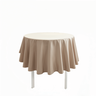Toalha de Mesa Redonda em Tecido Oxford Bege Claro - 1