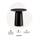 Ver imagem 4 de Mesa Redonda de Apoio Auxiliar Lateral Decorativa Costa 60cm:preto/fosco