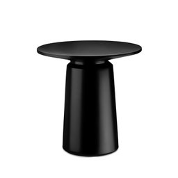 Mesa Redonda de Apoio Auxiliar Lateral Decorativa Costa 60cm:preto/fosco - 1