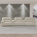 Ver imagem 1 de Sofá Decorativo Swift Curvo Elétrico C/porta Copos Baú Cooler Reclinável Retrátil Som Bluetooth e Ca
