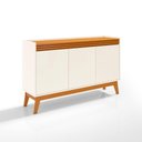 Ver imagem 6 de Buffet Aparador 3 Portas Ripado Bahamas 136cm - Via Nossa - Off White e Cedro