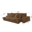 Ver imagem 4 de Sofá Luz Veludo 02 Módulos de 120m B25cm Meu Sofá Online B016 Veludo Marrom