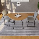 Ver imagem 2 de Mesa de Jantar Orgânica 120cm Barcelona Marrom/Acácia Mel