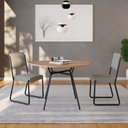 Ver imagem 6 de Mesa de Jantar Orgânica 120cm Barcelona Marrom/Acácia Mel