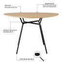 Ver imagem 5 de Mesa de Jantar Orgânica 120cm Barcelona Marrom/Acácia Mel