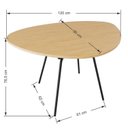 Ver imagem 3 de Mesa de Jantar Orgânica 120cm Barcelona Marrom/Acácia Mel