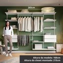 Ver imagem 5 de Closet Aberto Modular para Casal 265cm Eternity Branco