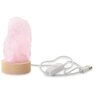 Mini Luminária Quartzo Rosa Led Colorido - Base de Madeira - 5