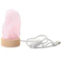 Ver imagem 5 de Mini Luminária Quartzo Rosa Led Colorido - Base de Madeira