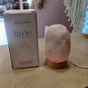 Ver imagem 1 de Mini Luminária Quartzo Rosa Led Colorido - Base de Madeira
