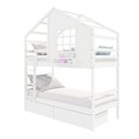 Ver imagem 5 de Beliche Casinha com Janela com 02 Gavetas Madeira Maciça Branco Housin