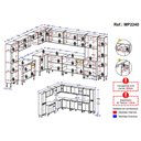 Ver imagem 4 de Armário de Cozinha Modulada 12 Pçs com Balcão de Pia Siena Multimóveis Mp2240 Branco