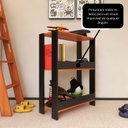 Ver imagem 7 de Nicho para Brinquedoteca ou Quarto Infantil para Organizar Brinquedos - Preto com Nature