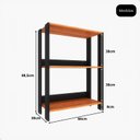 Ver imagem 3 de Nicho para Brinquedoteca ou Quarto Infantil para Organizar Brinquedos - Preto com Nature