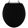 Assento Sanitário Poliester Parati Preto para vaso Logasa - 1