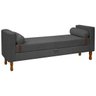 Recamier Sapateira Baú Pietro para Cama Queen Size 160cm Bouclê - Sofa Store:bouclê Cinza Grafite - 3