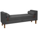 Ver imagem 3 de Recamier Sapateira Baú Pietro para Cama Queen Size 160cm Bouclê - Sofa Store:bouclê Cinza Grafite