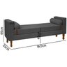 Recamier Sapateira Baú Pietro para Cama Queen Size 160cm Bouclê - Sofa Store:bouclê Cinza Grafite - 6