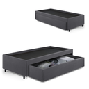 Ver imagem 1 de Base Box Cama Solteirão com Gaveta Sapateira para Colchão 96x203cm Suede