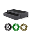 Ver imagem 7 de Base Box Cama Solteirão com Gaveta Sapateira para Colchão 96x203cm Suede