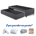 Ver mais imagens de Base Box Cama Solteirão com Gaveta Sapateira para Colchão 96x203cm Suede