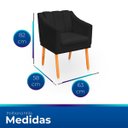 Ver imagem 7 de Kit com 2 Poltronas para Sala Moderna e Confortável Milla