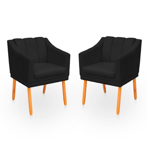 Kit com 2 Poltronas para Sala Moderna e Confortável Milla