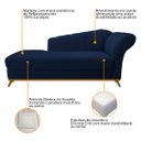Ver imagem 6 de Kit Diva Recamier Vanessa 185cm Lado Esquerdo e 02 Poltronas Laura Suede - Doce Sonho Móveis RECAMIE