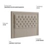 Cabeceira Casal King 195 Cm Elegance Linho Bege - Nexta Casa - 3