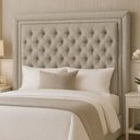 Ver imagem 2 de Cabeceira Casal King 195 Cm Elegance Linho Bege - Nexta Casa