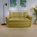 Ver imagem 3 de Sofá Small 3 Lugares Conforto 160cm Suede Bege Herrero Decor